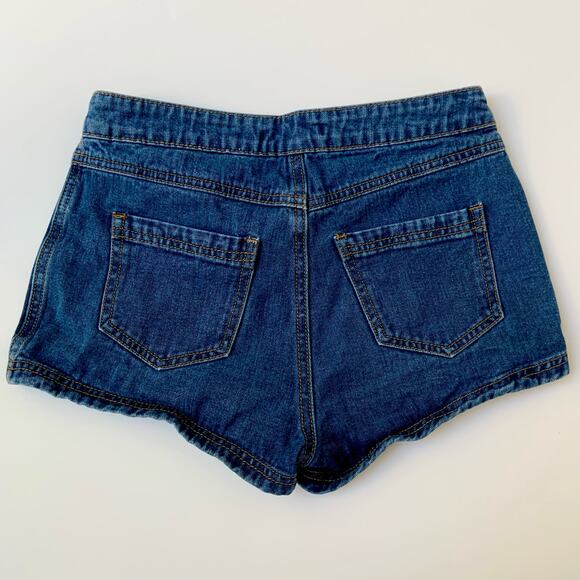 Forever 21 Blue Dark Denim Mid Rise Mini Shorts Women's Size Small - Picture 8 of 10